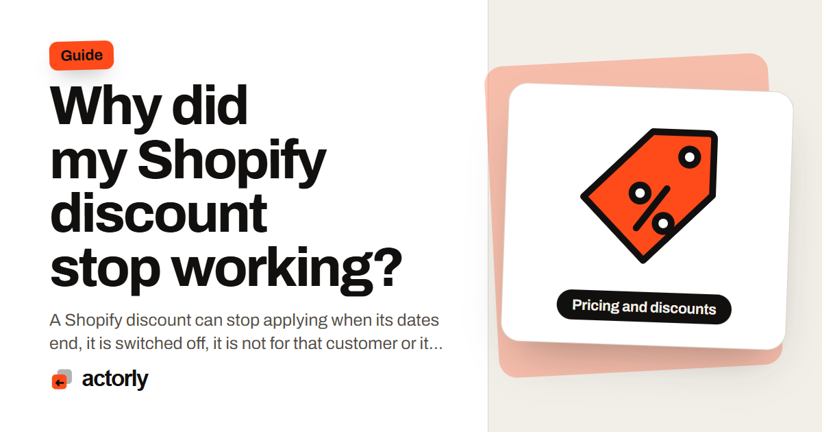 Why did my Shopify discount stop working?