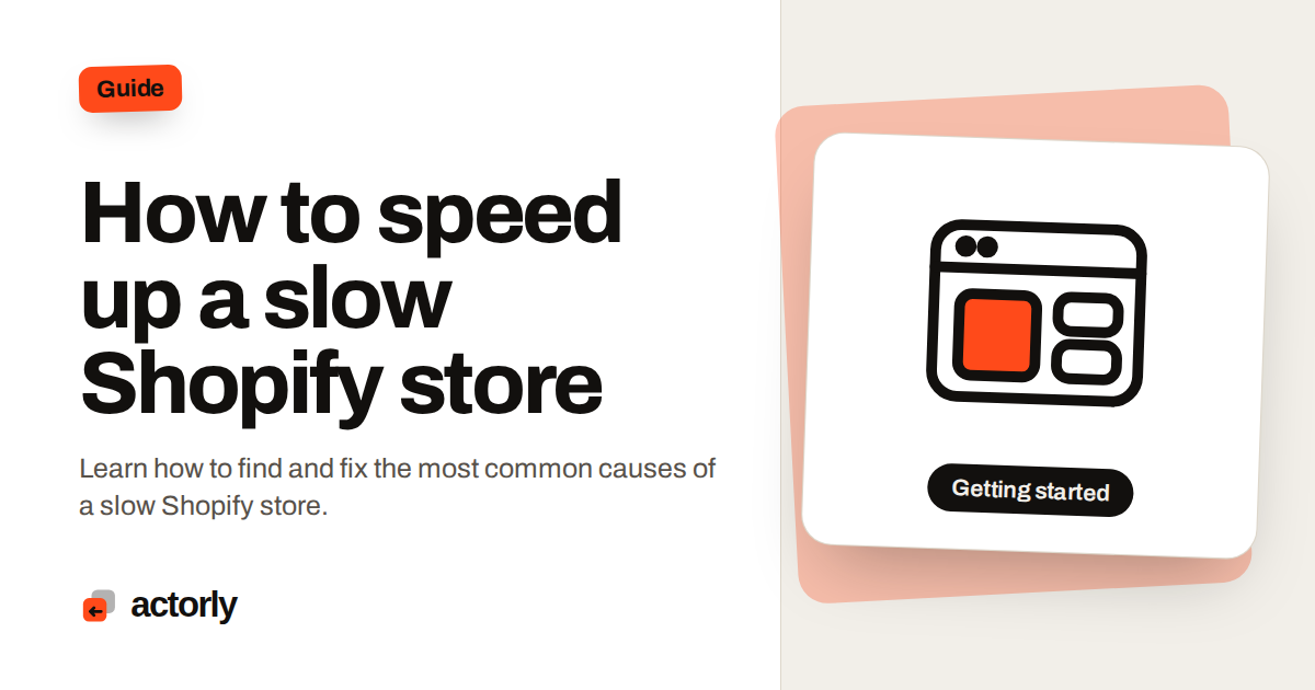 How to speed up a slow Shopify store