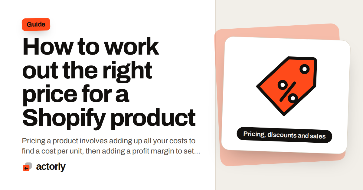 How to work out the right price for a Shopify product